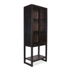 Glaskast Murano - Zwart - L85 x B48 x H220 cm
