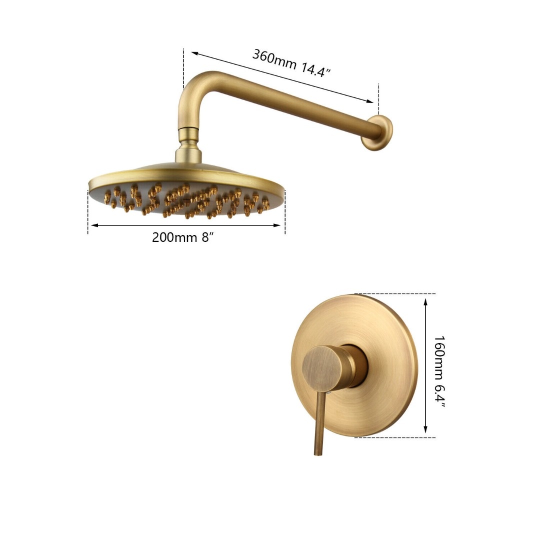 Rene Houtman Bronzen Regendouche - Inbouw - D20 cm