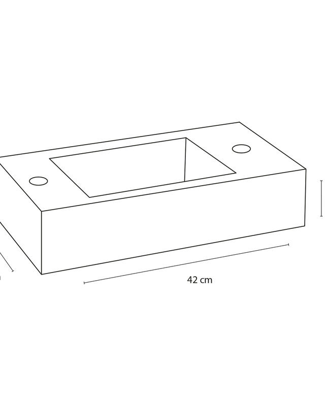 Differnz Sapon Fonteinset - Met Zeeppomp - L42 x B18,5 x H9 cm