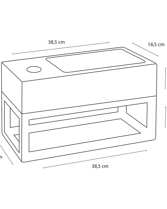 Differnz Jukon Fonteinset - Met Handdoekrek - L38,5 x B18,5 cm