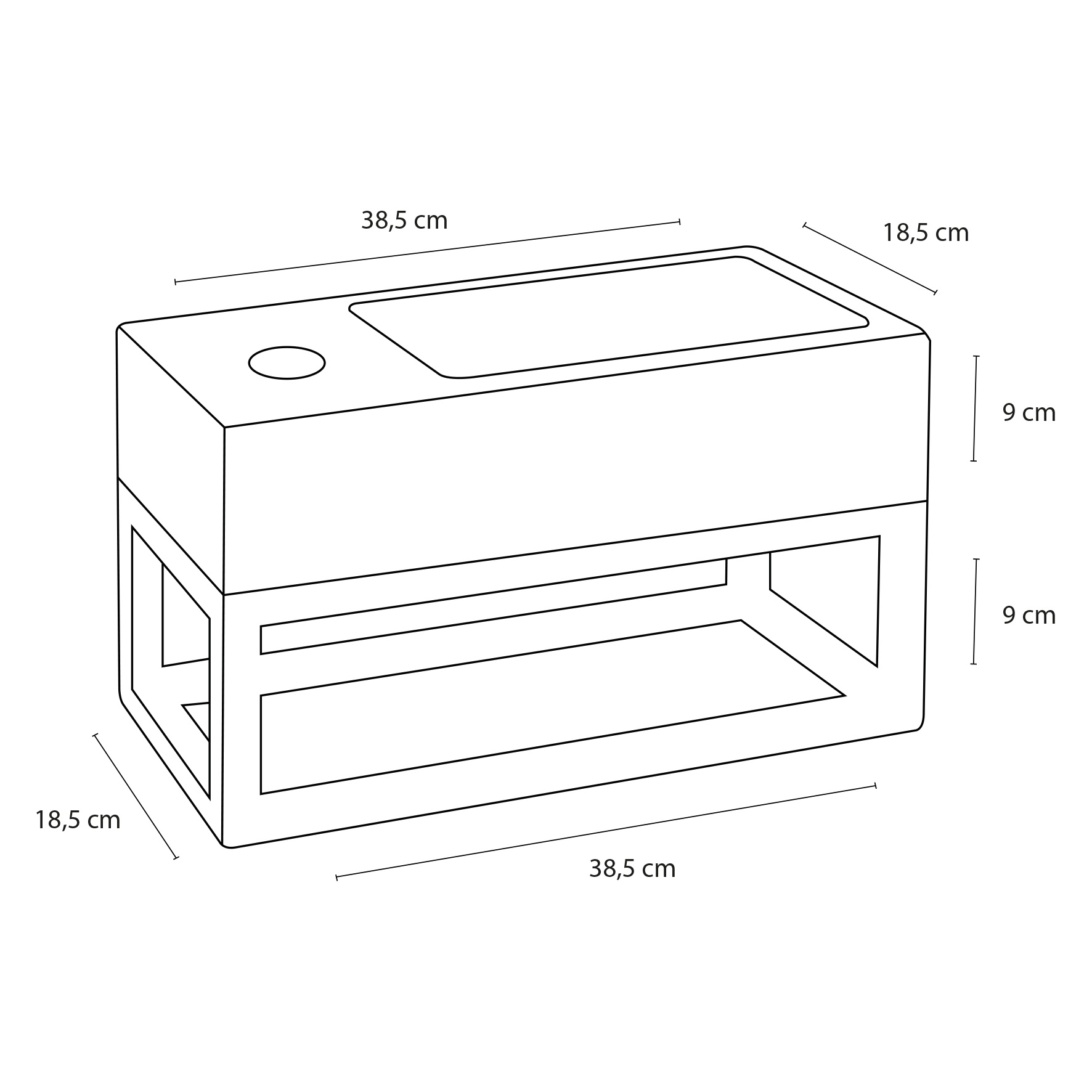 Differnz Jukon Fonteinset - Met Handdoekrek - L38,5 x B18,5 cm