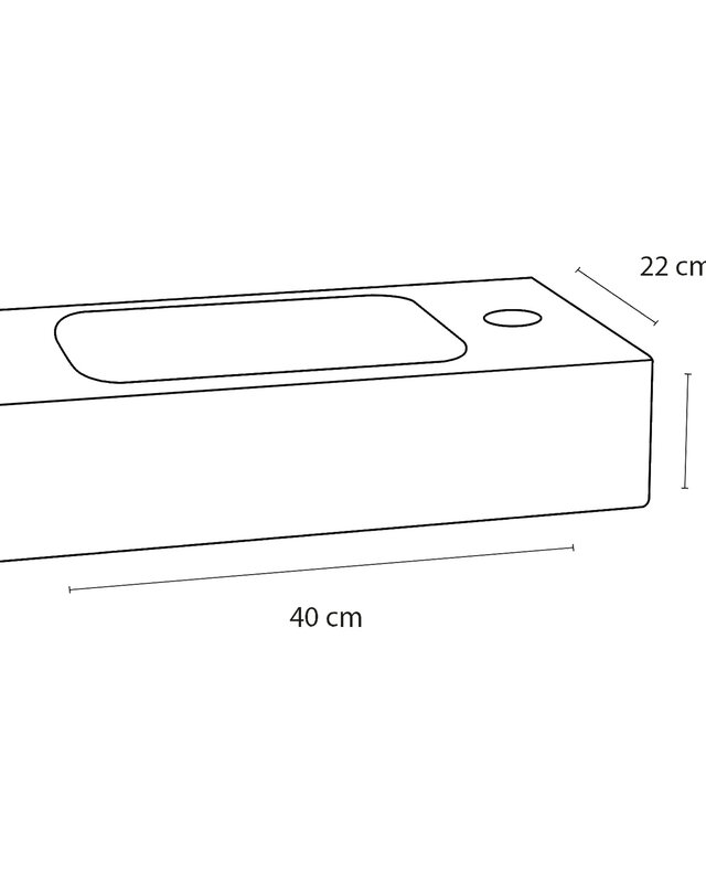 Differnz Zwarte Fonteinset - Natuursteen - L40 x B22 x H9 cm