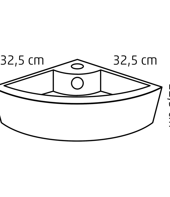 Differnz Keres Fonteinset - Warm/Koud - L32 x B32 x H12,5 cm