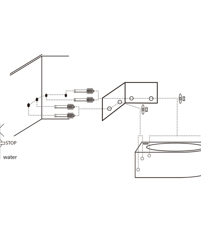 Differnz Cleo Fonteinset - Donkergrijs - L31,5 x B31,5 x H10 cm