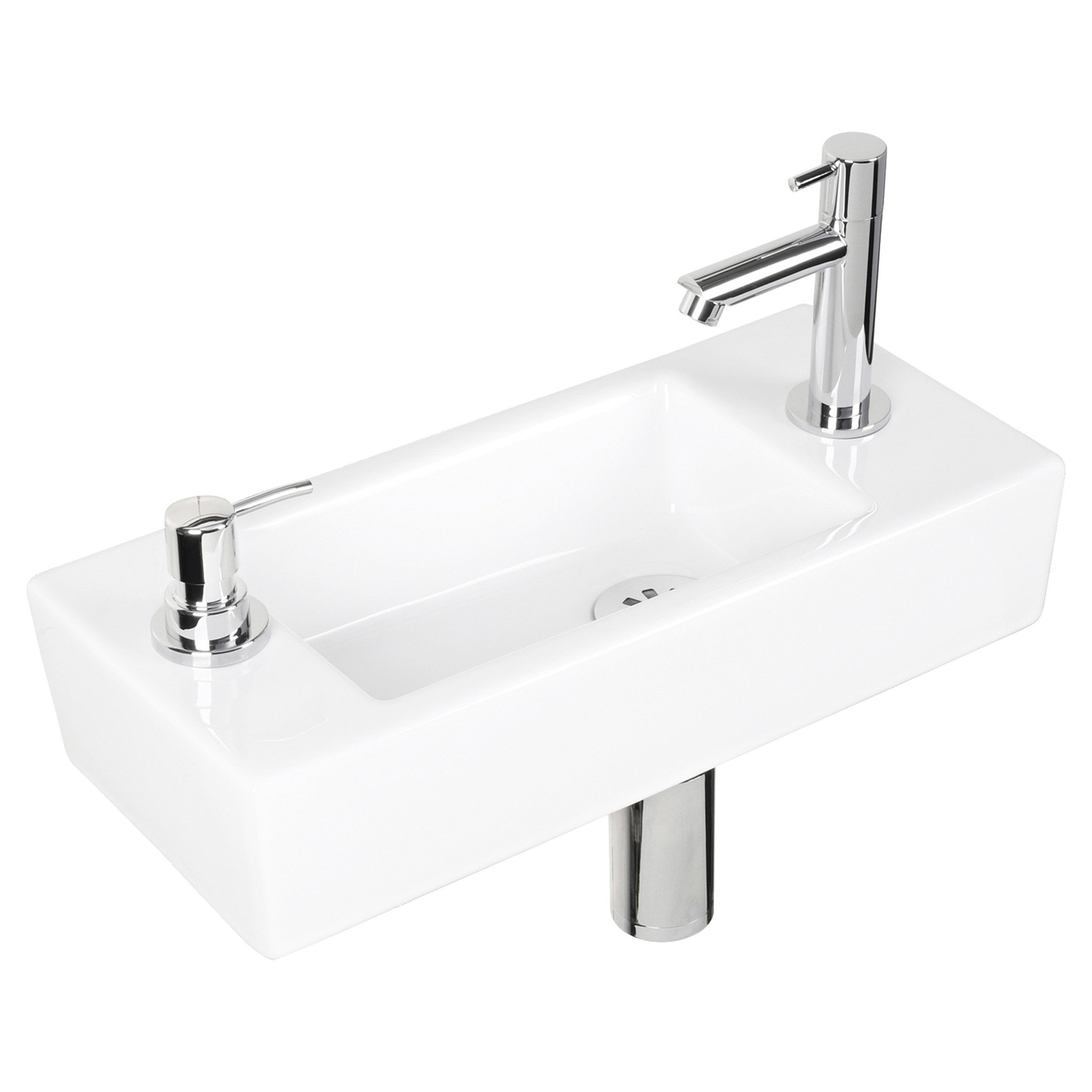 Differnz Sapon Fonteinset - Met Zeeppomp - L42 x B18,5 x H9 cm