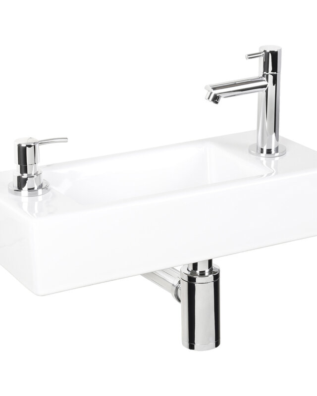 Differnz Sapon Fonteinset - Met Zeeppomp - L42 x B18,5 x H9 cm