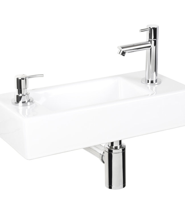 Differnz Sapon Fonteinset - Met Zeeppomp - L42 x B18,5 x H9 cm