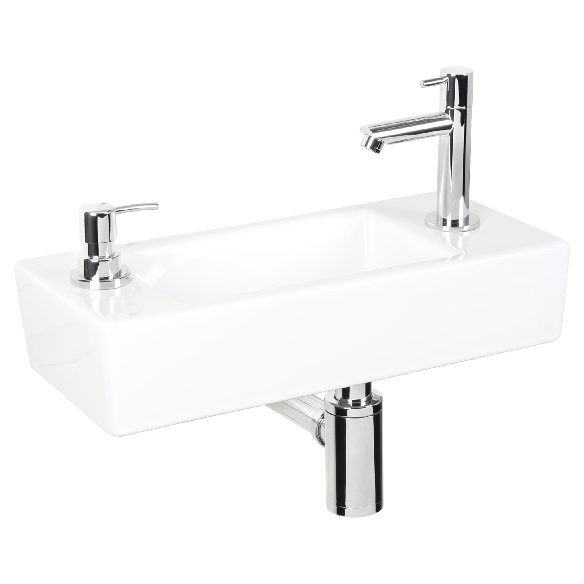 Differnz Sapon Fonteinset - Met Zeeppomp - L42 x B18,5 x H9 cm