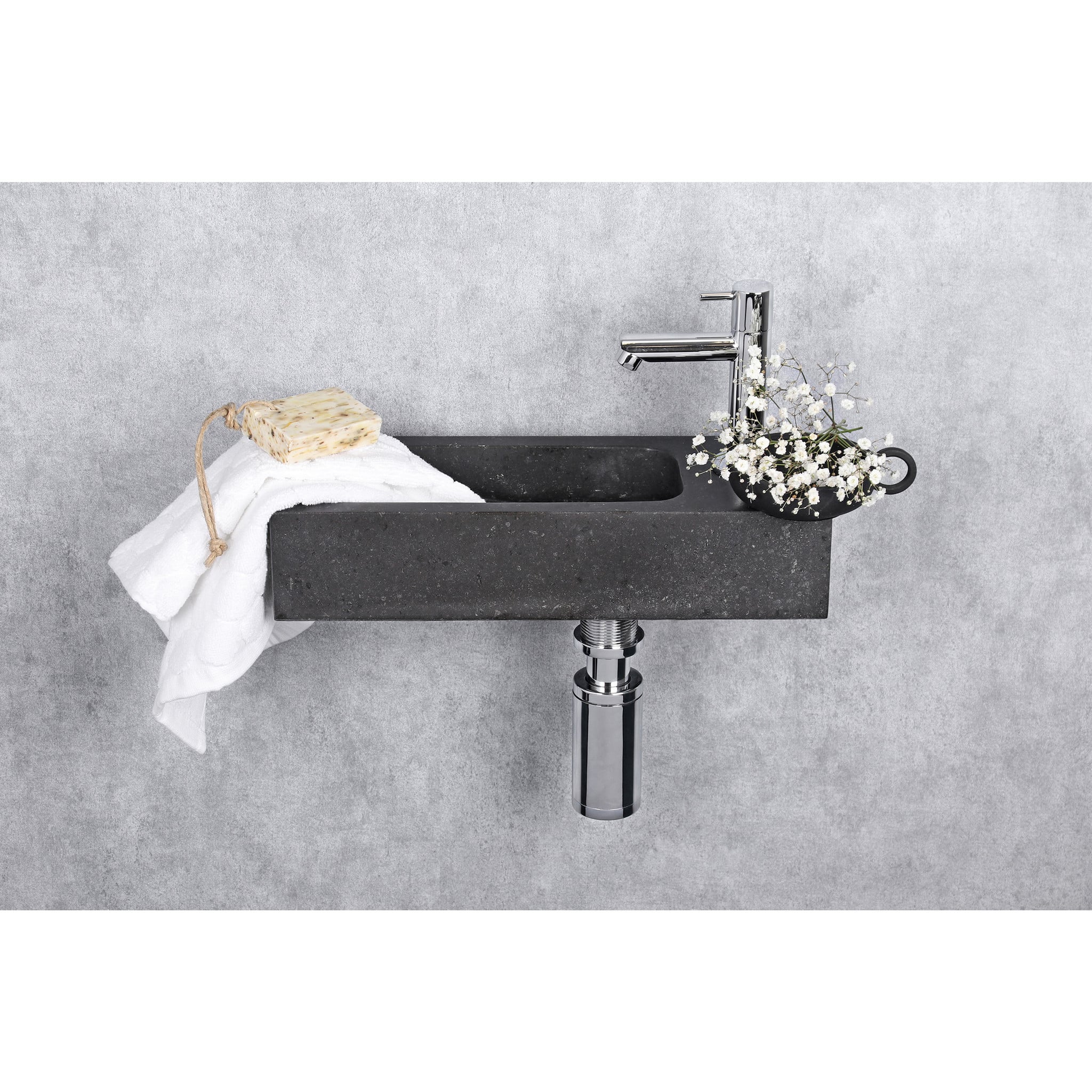 Differnz Luxor Fonteinset - Zwart - L38 x B14 x H8 cm