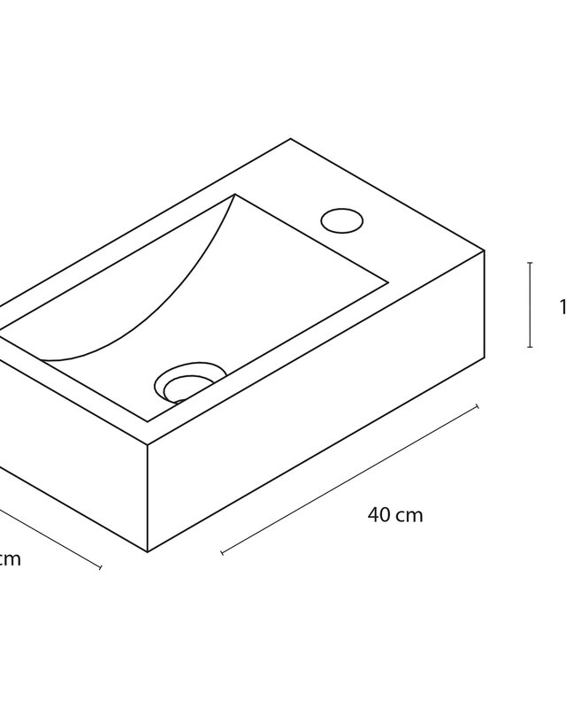 Differnz Cheops Fonteinset - Grijs - L40 x B23 x H11 cm