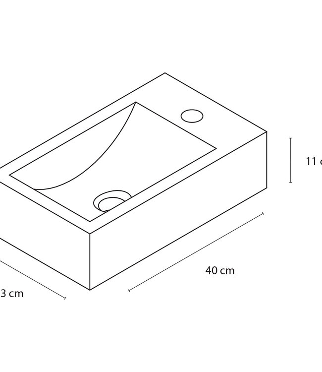 Differnz Cheops Fonteinset - Grijs - L40 x B23 x H11 cm