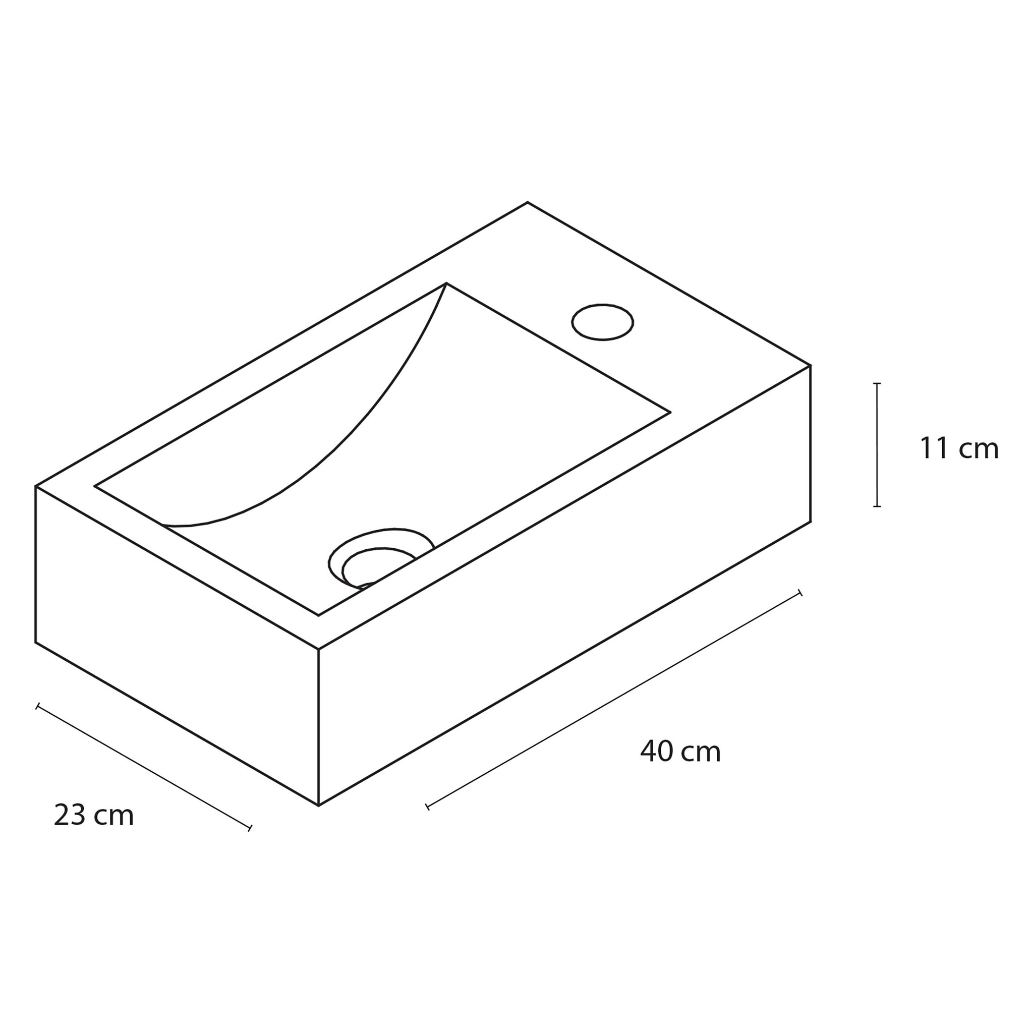 Differnz Cheops Fonteinset - Grijs - L40 x B23 x H11 cm