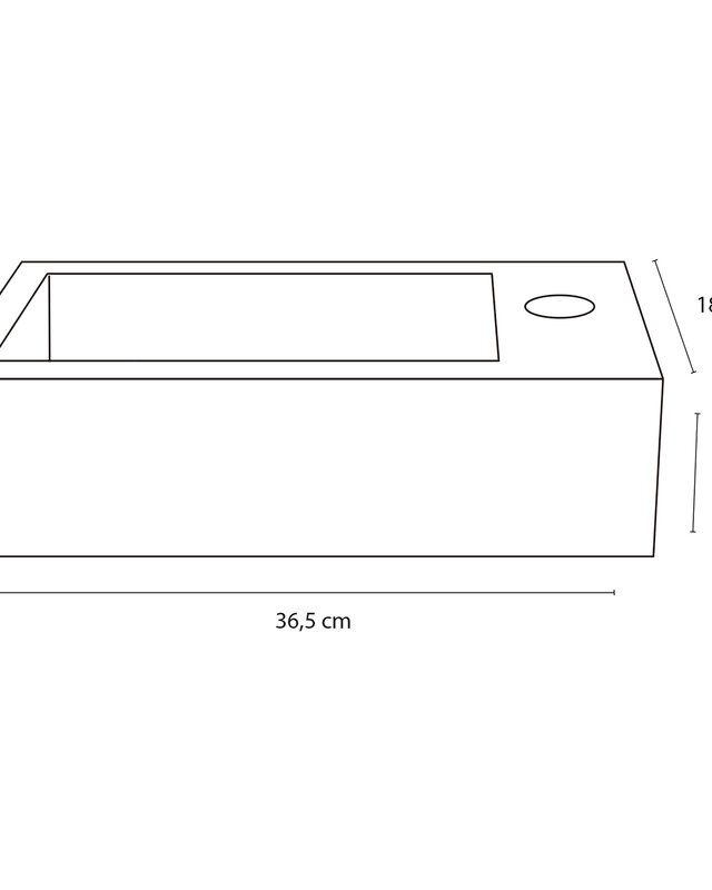 Differnz Juti Fonteinset - Donkergrijs - L38 x B18,5 x H9 cm