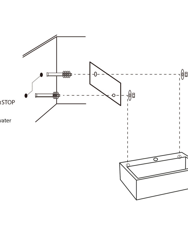 Differnz Flat Fonteinset - Lichtgrijs - L38 x B24 x H8 cm