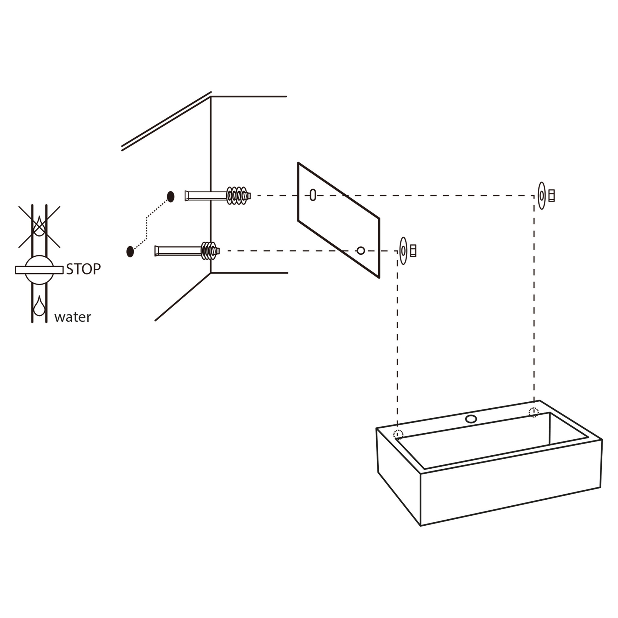 Differnz Flat Fonteinset - Lichtgrijs - L38 x B24 x H8 cm