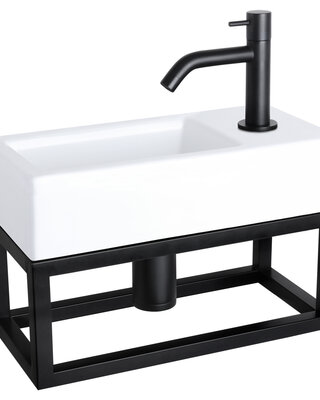 Differnz Ravo Fonteinset - Met Handdoekrek - L38,5 x B18,5 x H9 cm