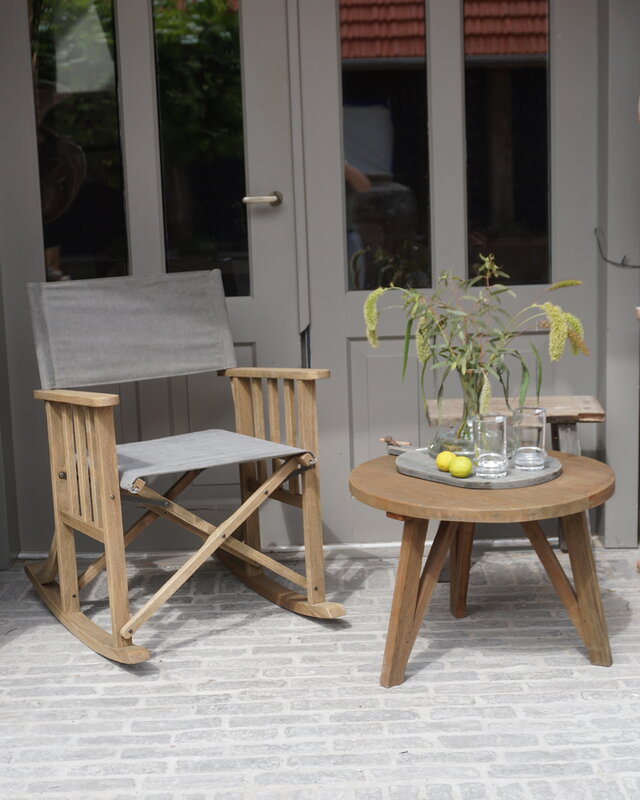 Rene Houtman Schommelstoel Flo donkergrijs Hout 75x60x86