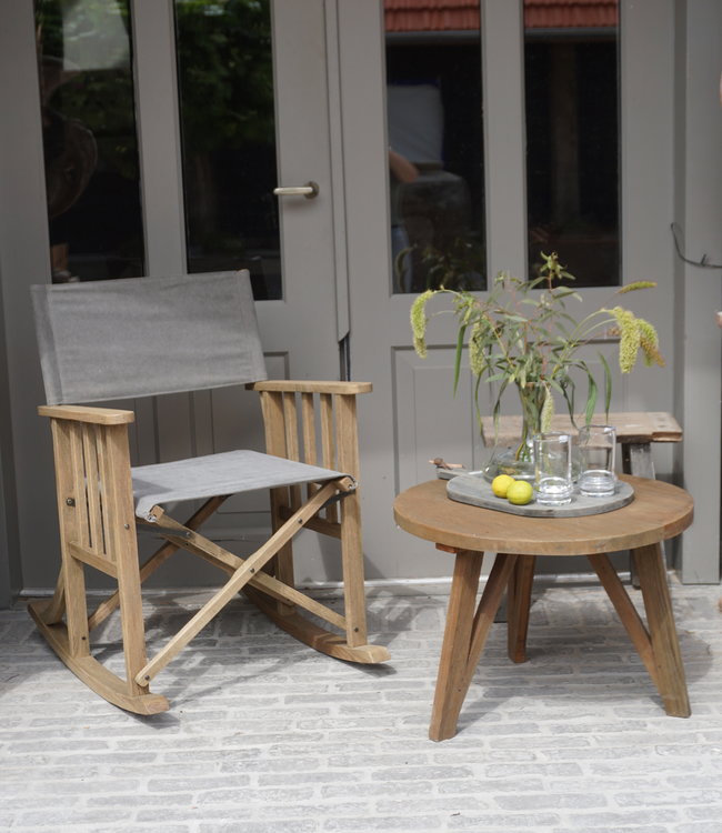 Rene Houtman Schommelstoel Flo donkergrijs Hout 75x60x86