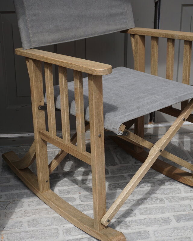 Rene Houtman Schommelstoel Flo donkergrijs Hout 75x60x86