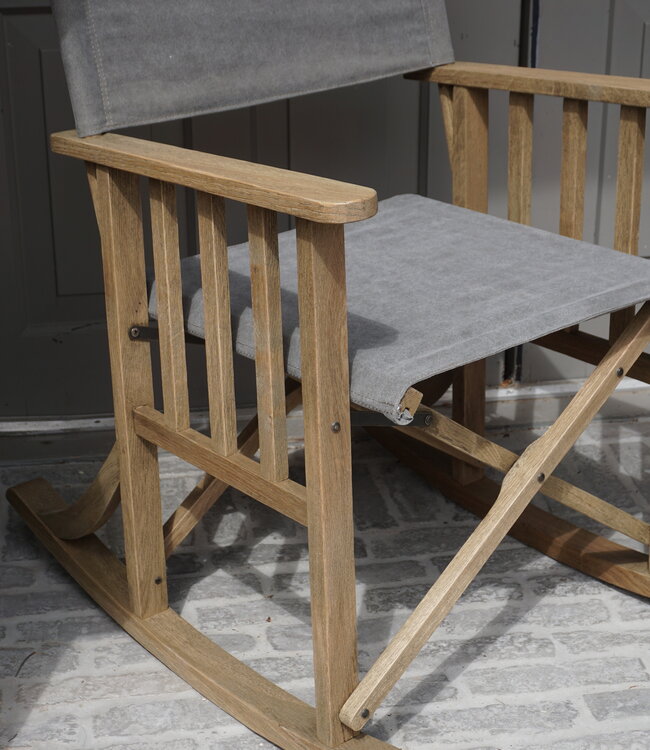 Rene Houtman Schommelstoel Flo donkergrijs Hout 75x60x86