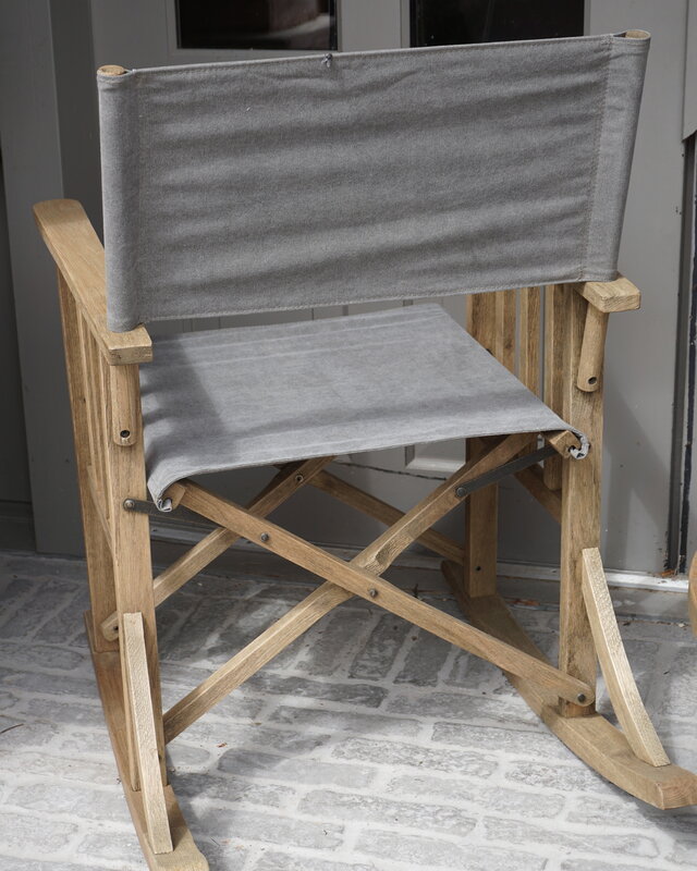 Rene Houtman Schommelstoel Flo donkergrijs Hout 75x60x86