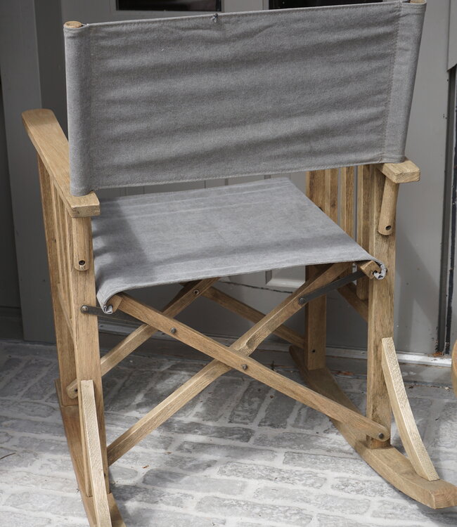 Rene Houtman Schommelstoel Flo donkergrijs Hout 75x60x86