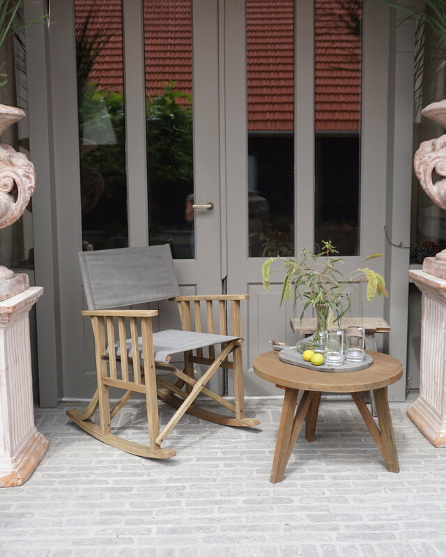 Rene Houtman Schommelstoel Flo donkergrijs Hout 75x60x86