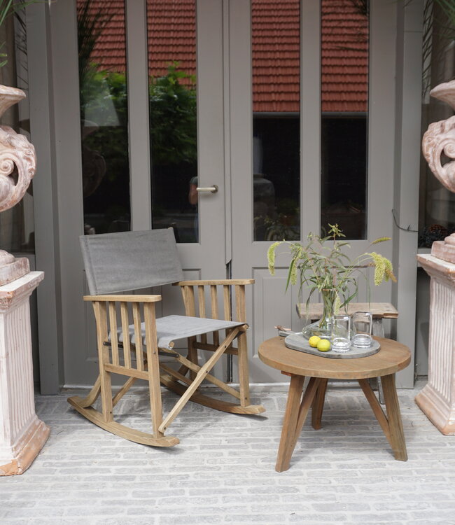 Rene Houtman Schommelstoel Flo donkergrijs Hout 75x60x86