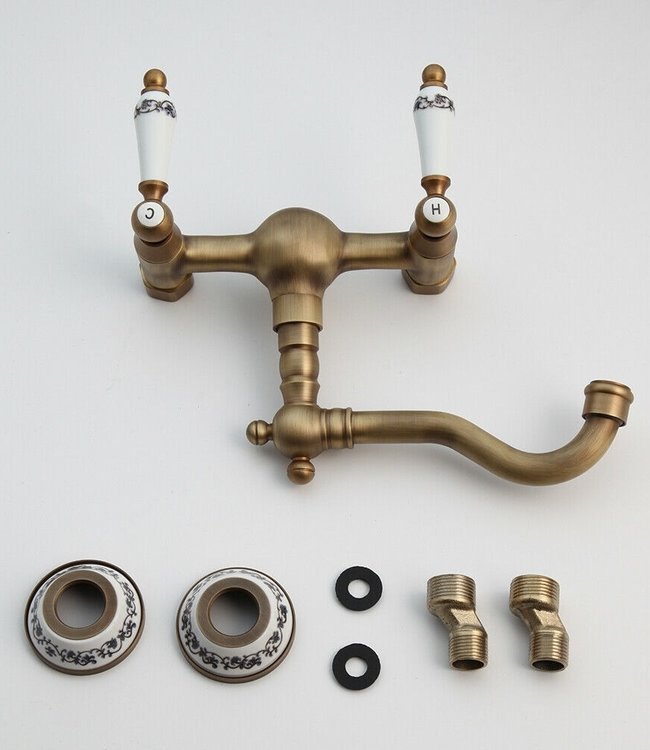 Rene Houtman Nostalgische Bronzen Muurkraan - H17,5 cm