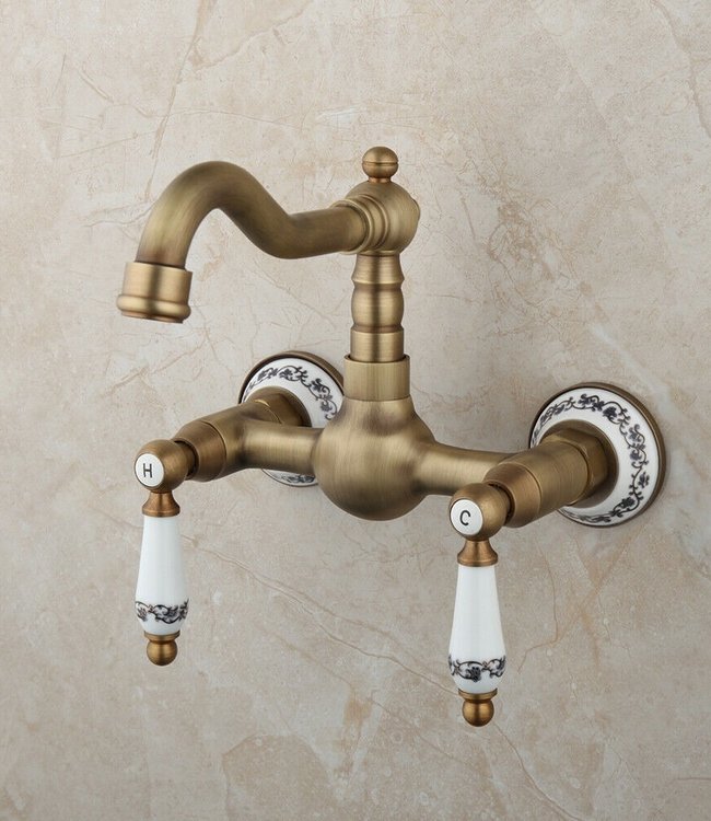 Rene Houtman Nostalgische Bronzen Muurkraan - H17,5 cm