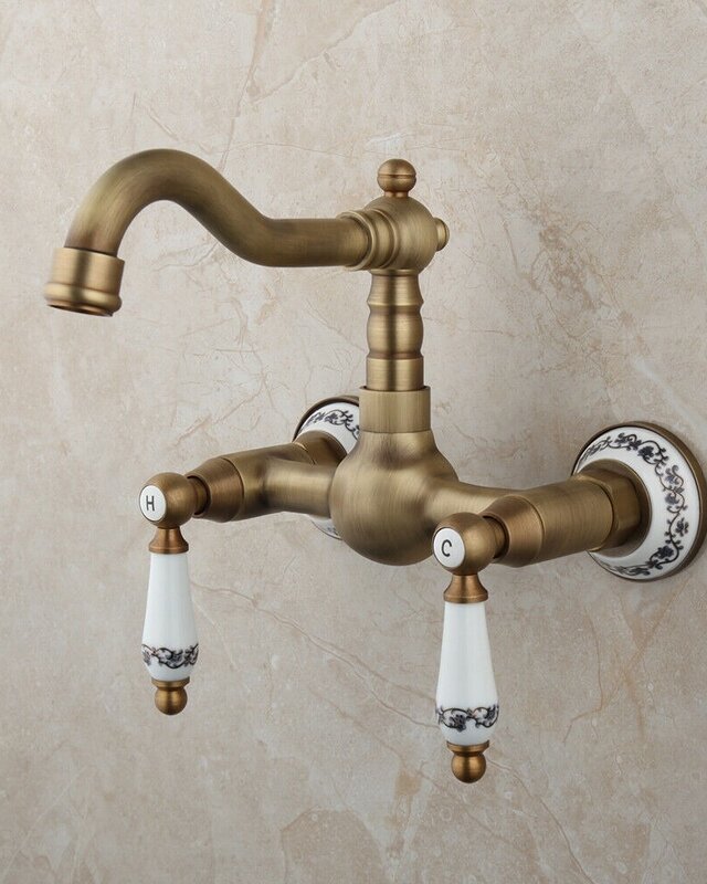 Rene Houtman Nostalgische Bronzen Muurkraan - H17,5 cm