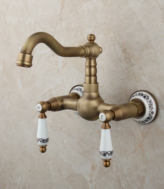 Rene Houtman Nostalgische Bronzen Muurkraan - H17,5 cm