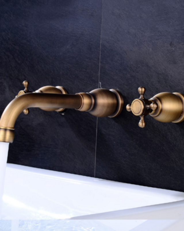 Rene Houtman Antiek Bronzen Muurkraan - L20 cm