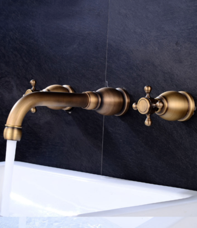 Rene Houtman Antiek Bronzen Muurkraan - L20 cm