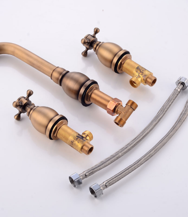 Rene Houtman Antiek Bronzen Muurkraan - L20 cm