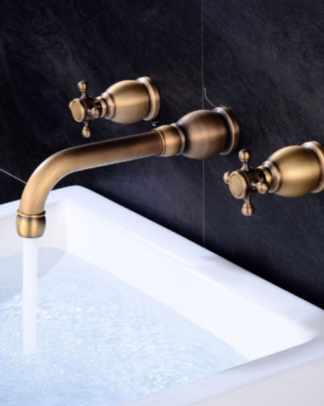 Rene Houtman Antiek Bronzen Muurkraan - L20 cm