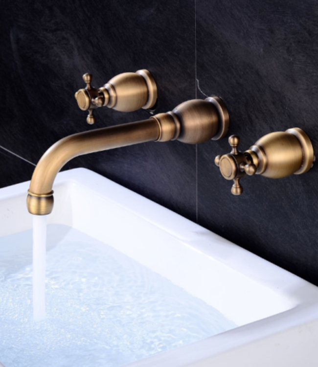 Rene Houtman Antiek Bronzen Muurkraan - L20 cm