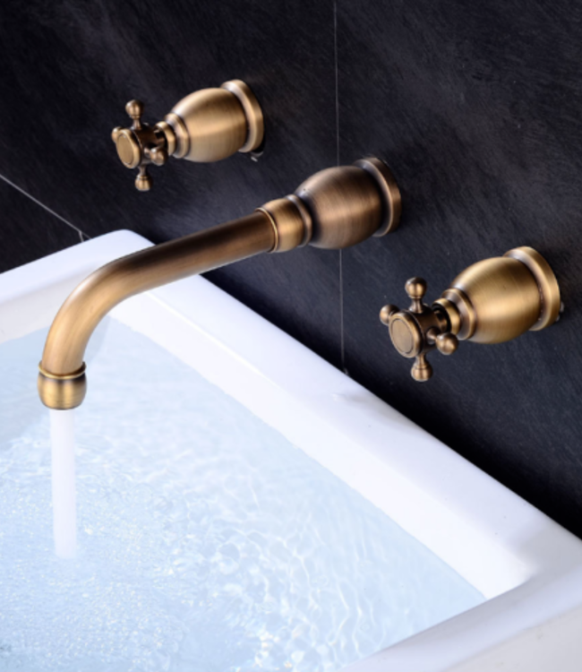 Rene Houtman Antiek Bronzen Muurkraan - L20 cm