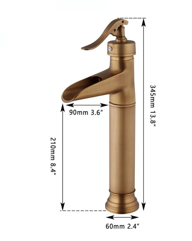 Rene Houtman Bronzen Watervalkraan - Landelijk - 34,5 cm