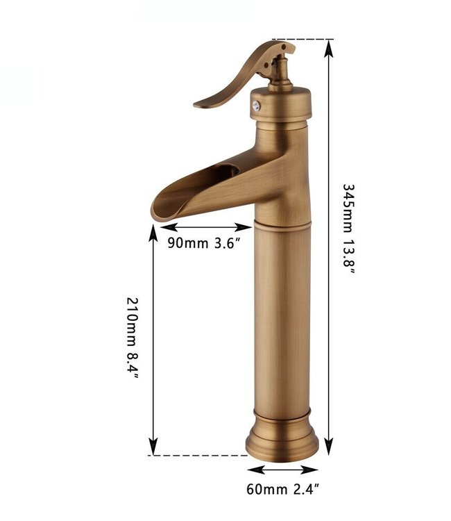 Rene Houtman Bronzen Watervalkraan - Landelijk - 34,5 cm