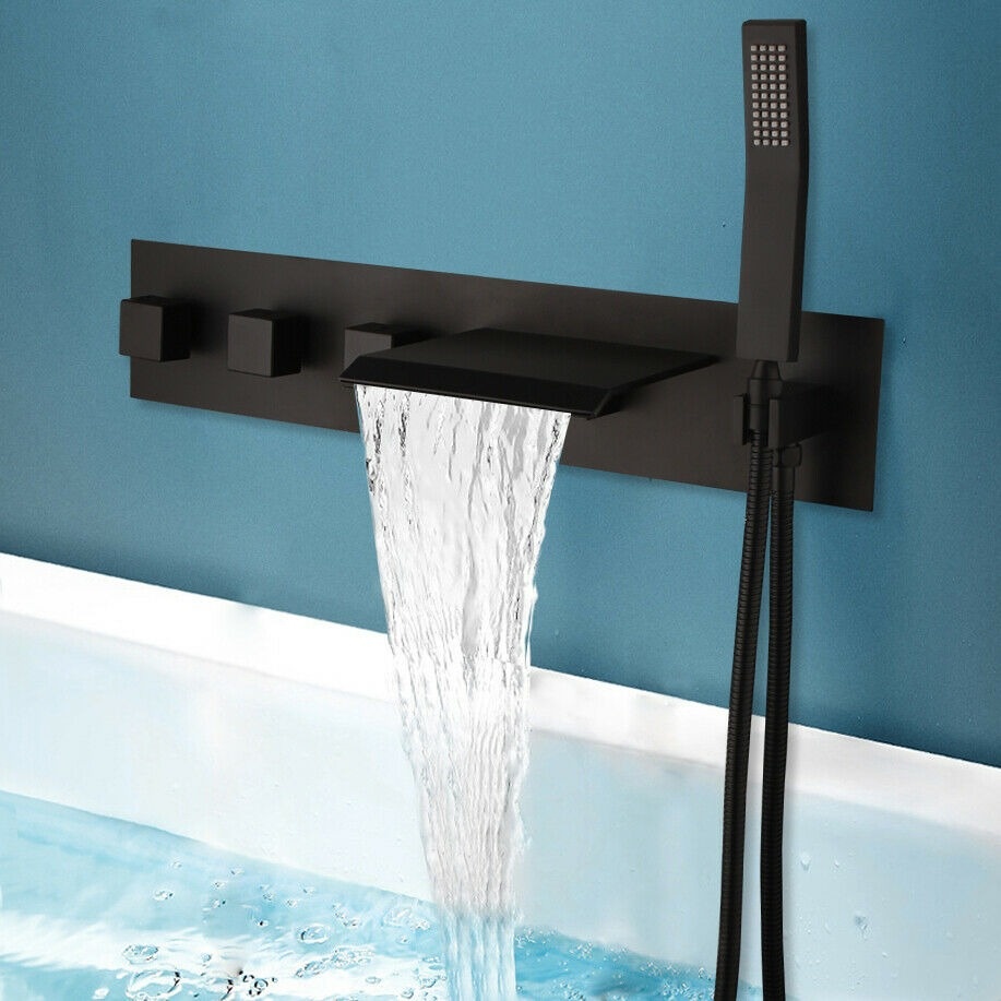 Rene Houtman Luxe Zwarte Inbouw Badkraan - L20 cm