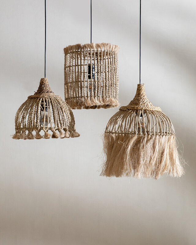 Bazar Bizar The Abaca Tassel Hanglamp - Naturel - S