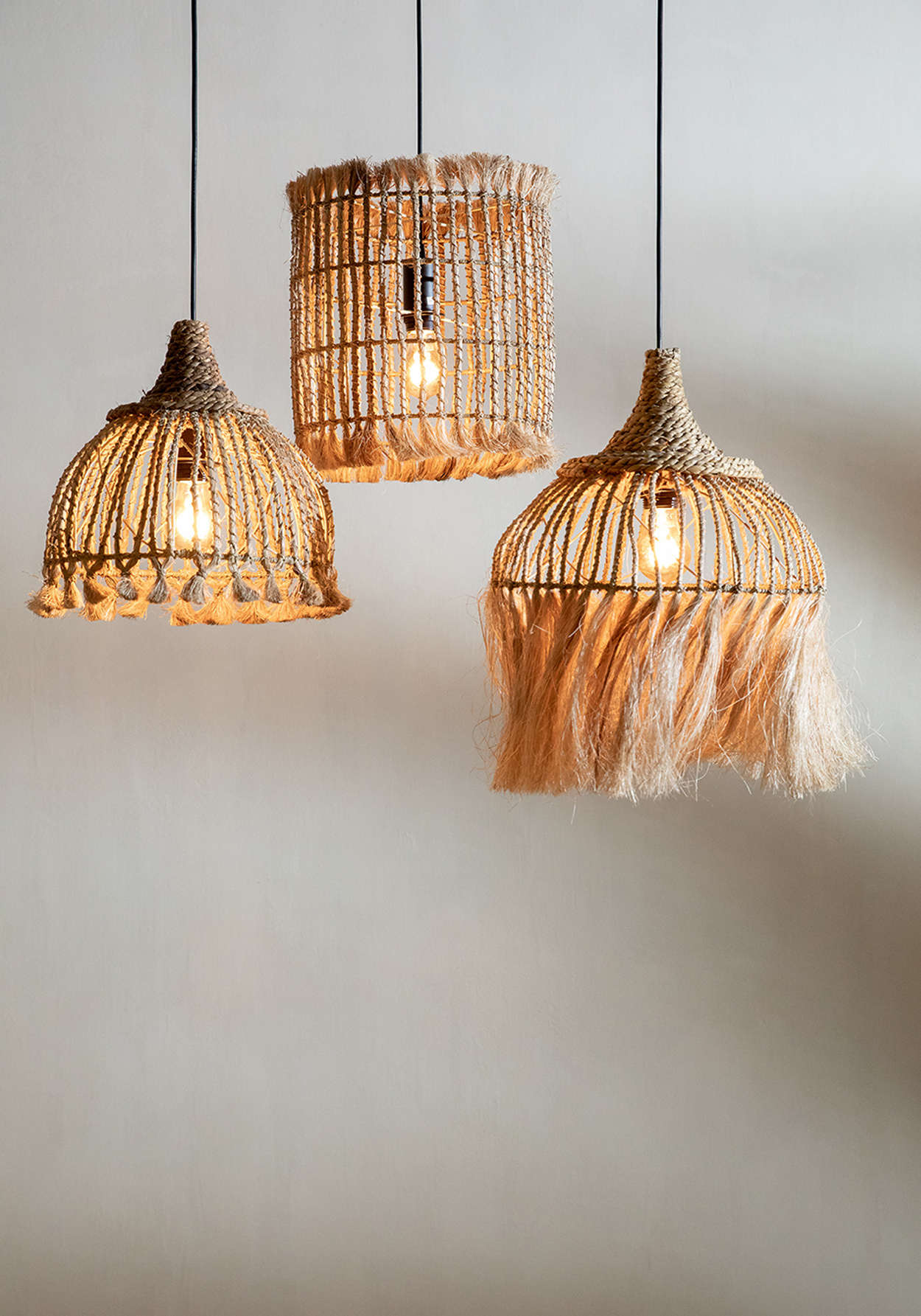 Bazar Bizar The Abaca Tassel Hanglamp - Naturel - S