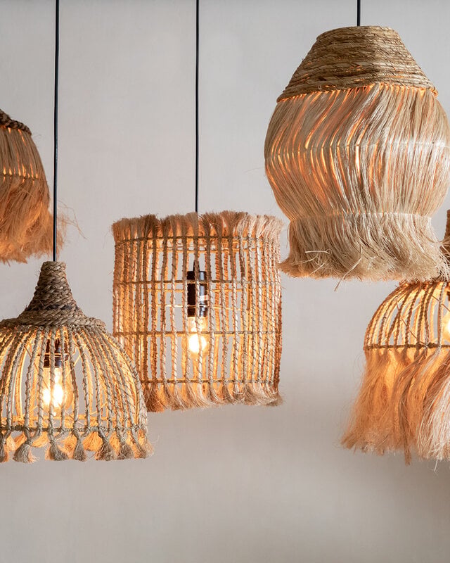 Bazar Bizar The Abaca Tassel Hanglamp - Naturel - S