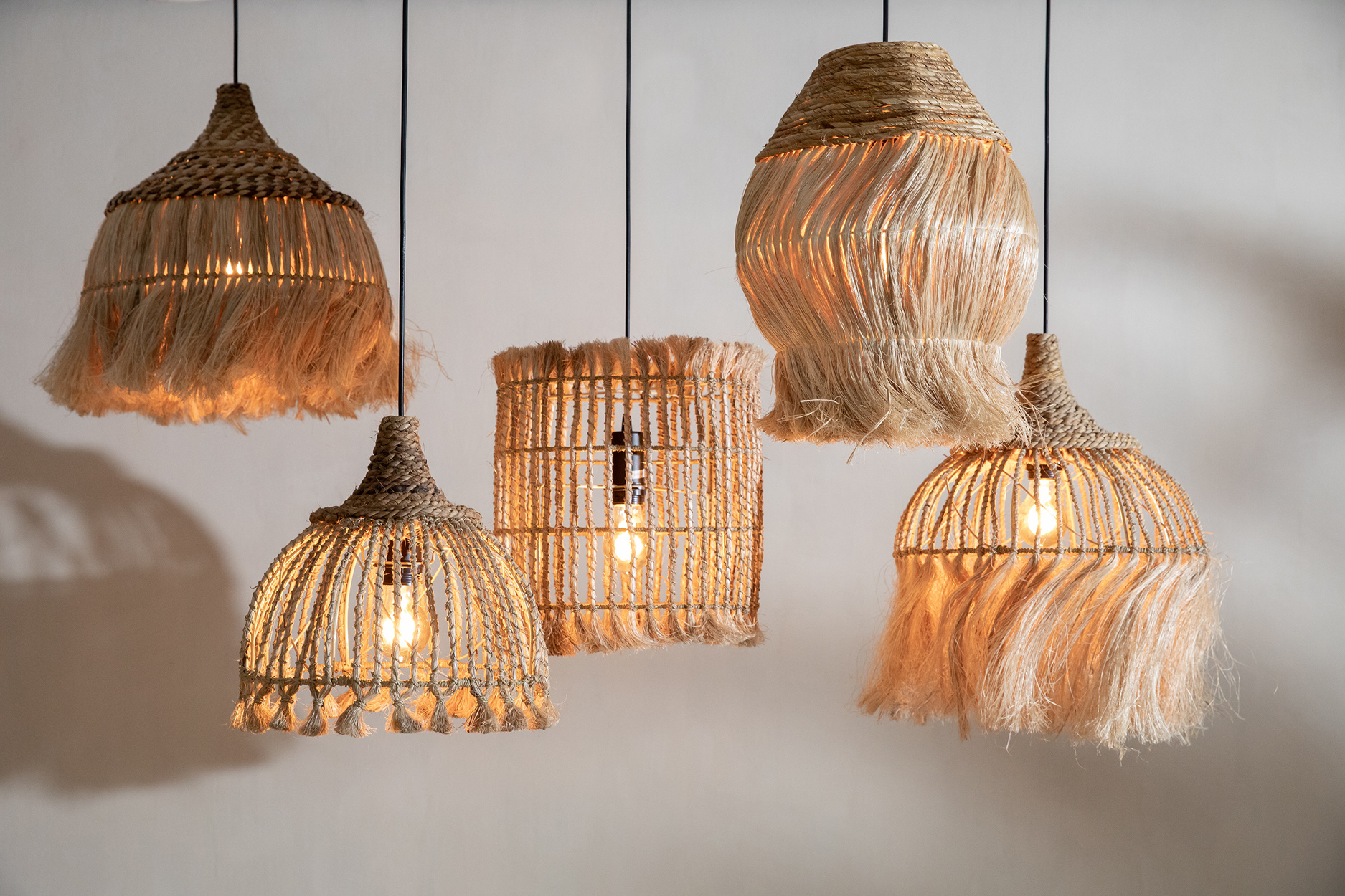 Bazar Bizar The Abaca Tassel Hanglamp - Naturel - S