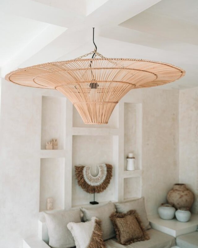 Bazar Bizar The Sky Pendant - Natural Rotan - XXL - Diameter 150 cm