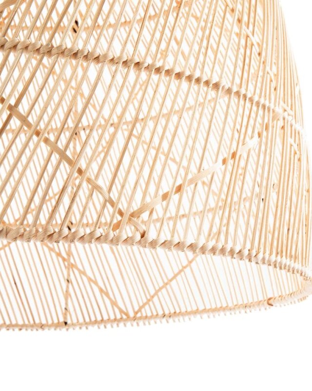 Bazar Bizar The Twister Pendant - Hanglamp - Natural - Rotan - M