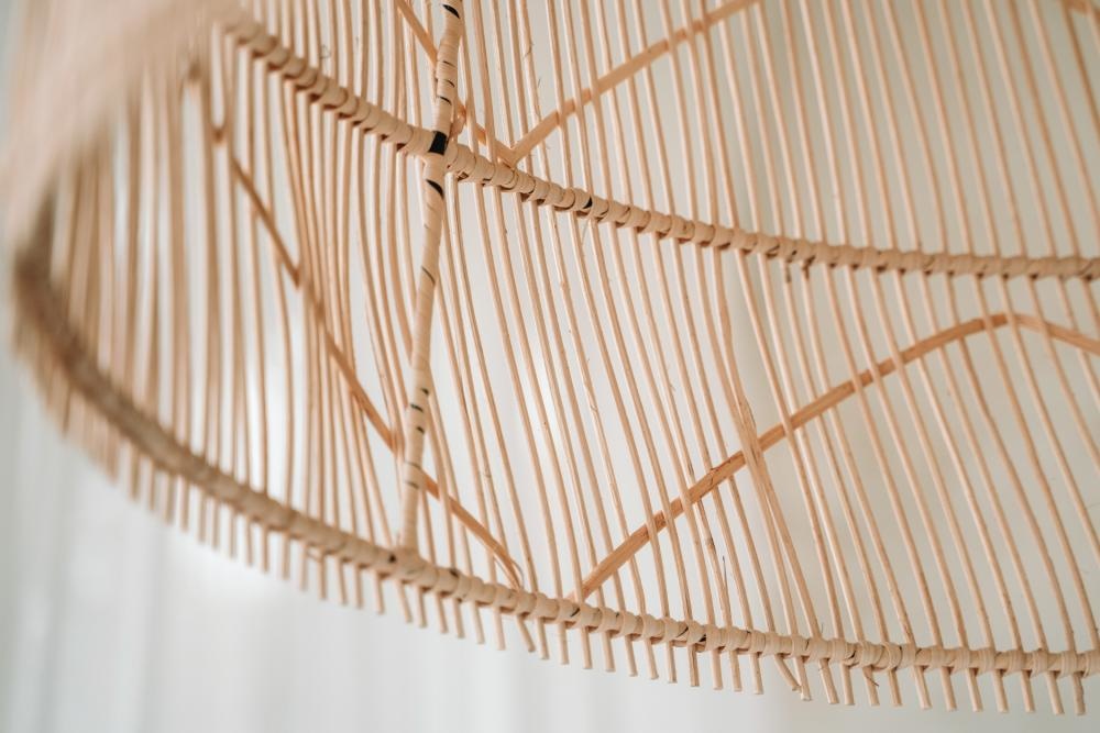Bazar Bizar The Twister Pendant - Hanglamp - Natural - Rotan - M