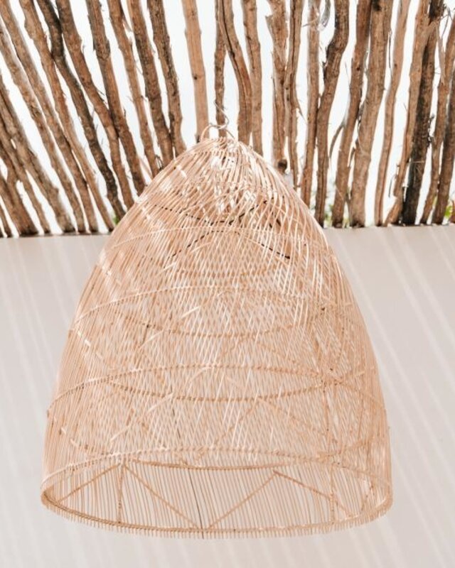 Bazar Bizar The Twister Pendant - Hanglamp - Natural - Rotan - M