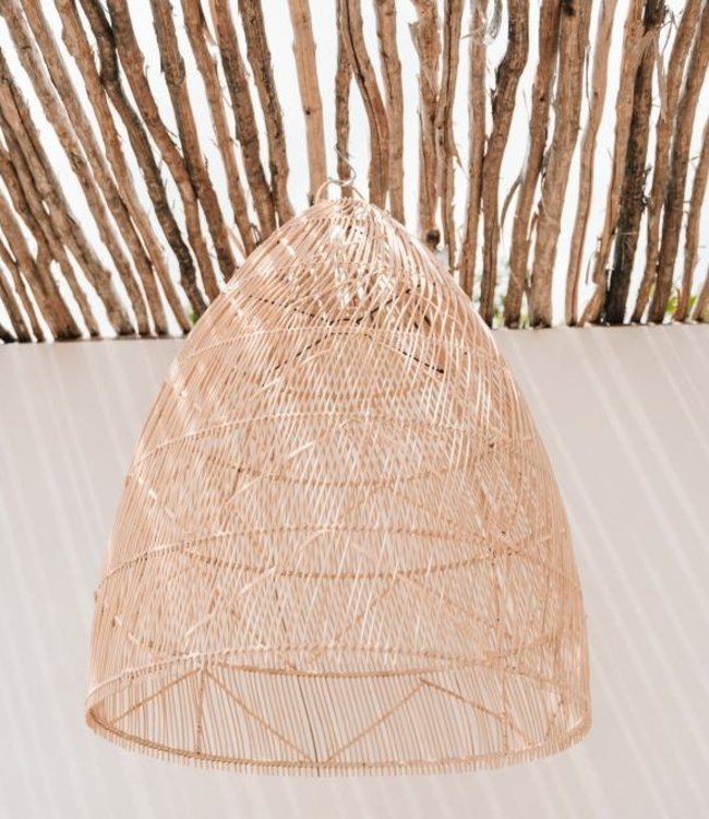 Bazar Bizar The Twister Pendant - Hanglamp - Natural - Rotan - M
